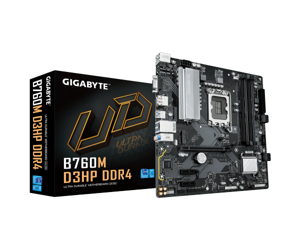 לוח אם אינטל GIGABYTE B760M D3HP DDR4 mATX DP HDMI VGA LGA1700