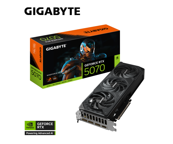 כרטיס מסך GIGABYTE GeForce RTX 5070 WINDFORCE OC SFF 12GB