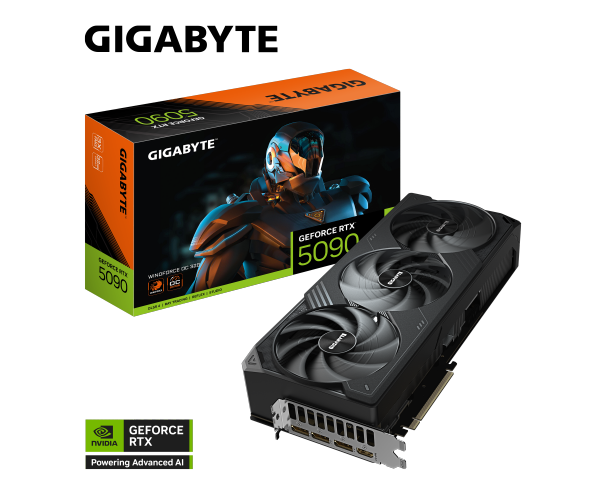 כרטיס מסך Gigabyte GeForce RTX 5090 WINDFORCE OC 32G